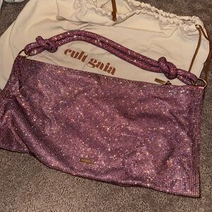 Cult Gaia Shimmering Pink Shoulder Bag
